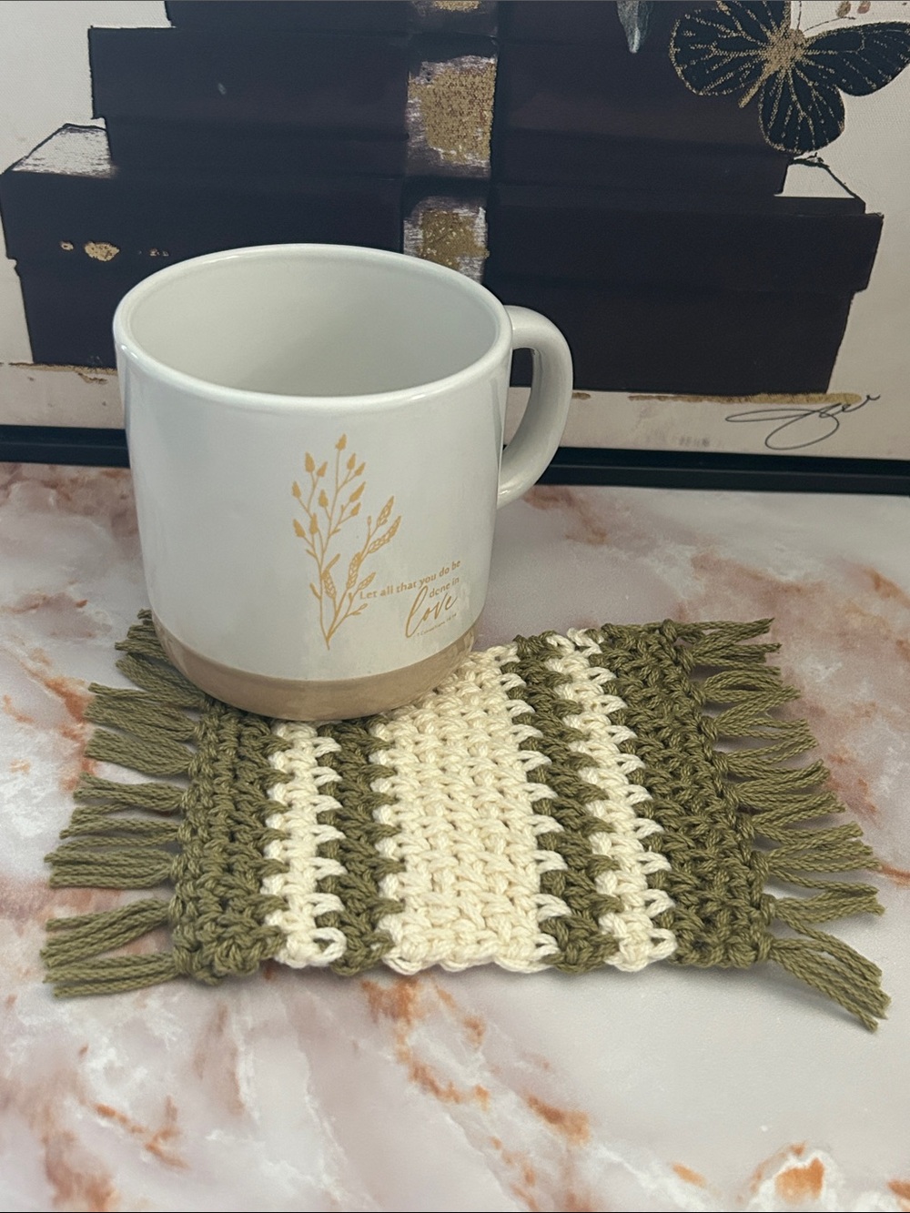 Crochet Mat Coaster Only- Handcrafted